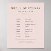 Minimalist Wedding Sign | Warm Blush Poster (Vorne)