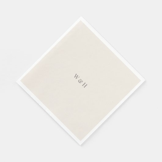 Minimalist Wedding Soft Beige Serviette (Ecke)
