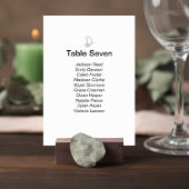 Minimalist Wedding Table Number Card Tischnummer