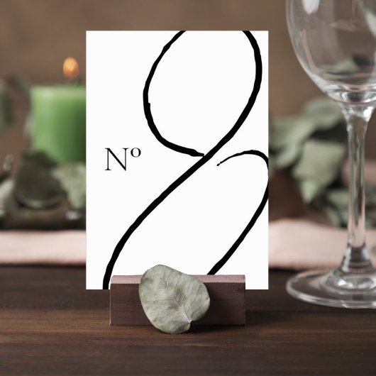 Minimalist Wedding Table Number Card Tischnummer