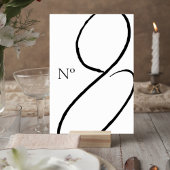 Minimalist Wedding Table Number Card Tischnummer