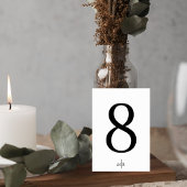 Minimalist Wedding Table Number Card Tischnummer