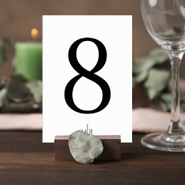 Minimalist Wedding Table Number Card Tischnummer