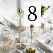 Minimalist Wedding Table Number Card Tischnummer