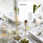 Minimalist Wedding Table Number Card with Heart Tischnummer