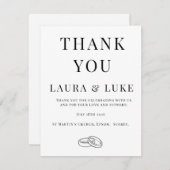 Minimalist Wedding Thank You Card | Editable Dankeskarte (Vorne/Hinten)