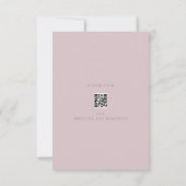 Minimalist Wedding Thank You Dusty Rose Dankeskarte (Rückseite)