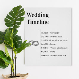 Minimalist Wedding Timeline poster