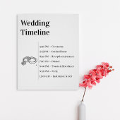 Minimalist Wedding Timeline poster