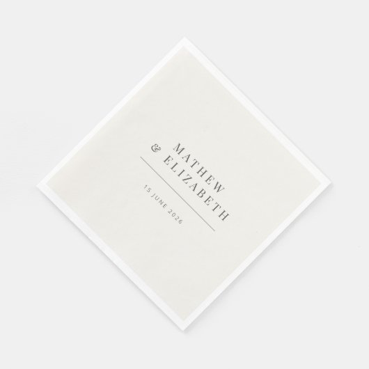 Minimalist Wedding | Warm White Serviette (Ecke)