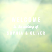 Minimalist Wedding Welcome Mirror/Glass Sticker (Blatt 3)