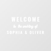 Minimalist Wedding Welcome Mirror/Glass Sticker (Blatt)