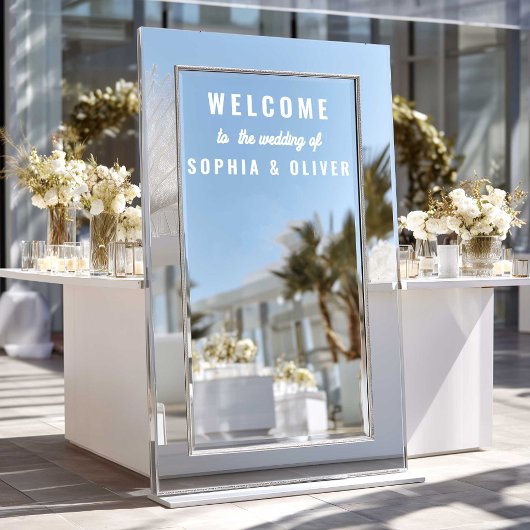 Minimalist Wedding Welcome Mirror/Glass Sticker