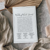 Minimalist Wedding Word Search Game Flyer