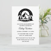 Minimalist Weekend Camping Bachelorette Party Einladung (Stehend Vorderseite)