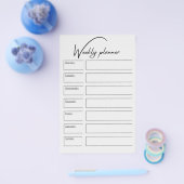 Minimalist Weekly Planner Vertical Schedule Layout Flyer (Einzeln)