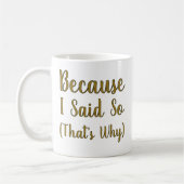 Minimalist, weil ich es sage  kaffeetasse (Links)