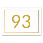 Minimalist Weißgold Text Restaurant Tischnummer (Rückseite)