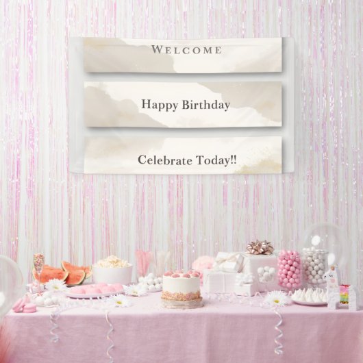 Minimalist Welcome & Celebration Banner | Modern (Party)