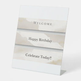 Minimalist Welcome & Celebration Banner | Modern Sockelschild