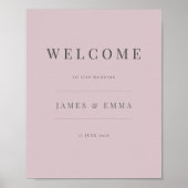 Minimalist Welcome Sign | Dusky Rose Poster (Vorne)