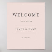 Minimalist Welcome Sign | Warm Blush Poster (Vorne)