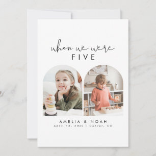 Minimalist Wenn wir alt waren Foto-Tischnummer Einladung