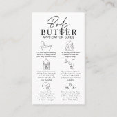 Minimalist Whipped Body Butter Application Guide Visitenkarte (Vorderseite)