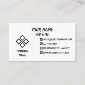 Minimalist White and Black Professional Business C Visitenkarte (Vorderseite)