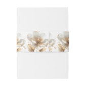 Minimalist White and Gold Wedding  Einladungsbanderole (Rückseitenbeispiel)