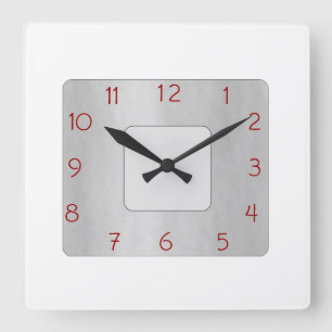 Minimalist White and Gray>Popular Wall Clock Quadratische Wanduhr