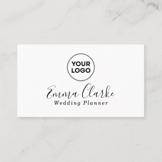 Minimalist White Black Scan Code Business Card Visitenkarte (Vorderseite)