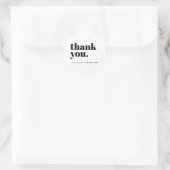 Minimalist White Business Customer Thank You Runder Aufkleber (Tasche)