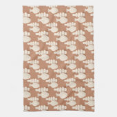 Minimalist white ceramic vases on a brown geschirrtuch (Vertikal)