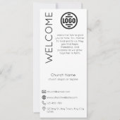Minimalist White Church Connection Card Einladung (Vorderseite)