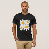 Minimalist White Daisy Flowers T-Shirt (Vorne ganz)