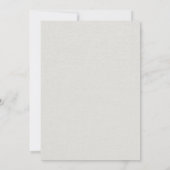 Minimalist White Faux Linen Wedding Invitation Einladung (Rückseite)