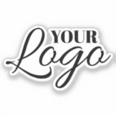 Minimalist White Logo Aufkleber (Vorderseite)