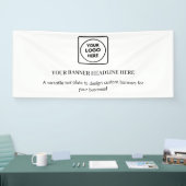 Minimalist White Modern Business Branding Display Banner (Messe)