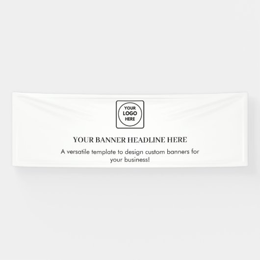 Minimalist White Modern Business Logo Display Banner (Horizontal)