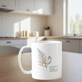 Minimalist White mug with Peace Quote – Elegant Kaffeetasse