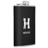 MINIMALIST WHITE ONE LETTER MONOGRAM NAME BLACK FLACHMANN (Rechts)