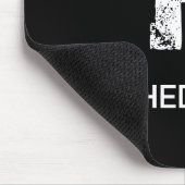 MINIMALIST WHITE ONE LETTER MONOGRAM NAME BLACK  MOUSEPAD (Ecke)