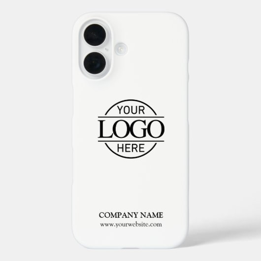 Minimalist White Promotional Company Business Logo Case-Mate iPhone Hülle (Rückseite)