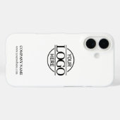 Minimalist White Promotional Company Business Logo Case-Mate iPhone Hülle (Rückseite (Horizontal))