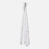 Minimalist White Snowflake Pattern Krawatte (Rückseite)