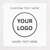 Minimalist White Square Custom Business Logo Etiketten (Design 1)