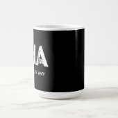 MINIMALIST WHITE THREE LETTER MONOGRAM NAME BLACK KAFFEETASSE (Mittel)