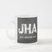 MINIMALIST WHITE THREE LETTER MONOGRAM NAME BLACK MATTGLASTASSE (Links)