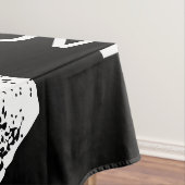 MINIMALIST WHITE THREE LETTER MONOGRAM NAME BLACK TISCHDECKE (Beispiel)